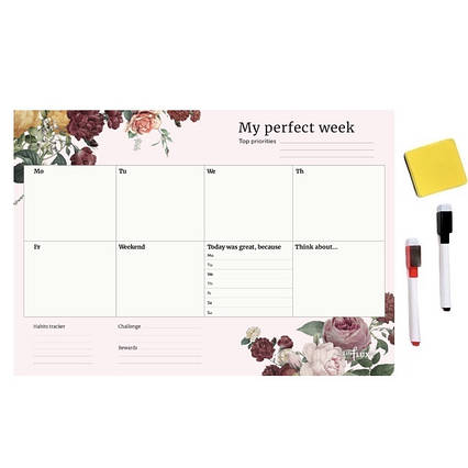 Магнітний планер на тиждень My Perfect Month Троянди LifeFLUX А3