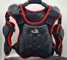 Моточерепа мотозахист дитячий чорно-червоний