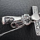 Тонкий чоловічий срібний комплект Бісмарк з чорнінням: ланцюжок 5 мм + хрестик (23 г, 925 проба), фото 10