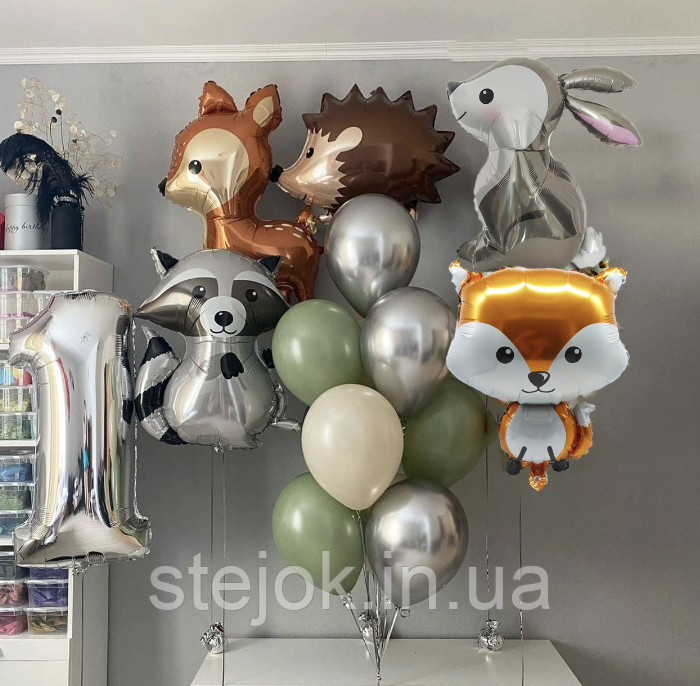 Набір куль для фотозони Лісові звірі, фото 1