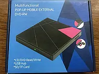Внешний USB 3.0 DVD-RW CD-RW оптический привод CD/DVD USB Hub SD/TF Card
