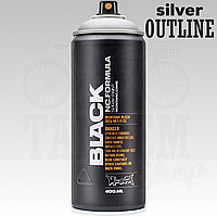 Краска универсальная матовая Montana Black, 400 мл Аэрозоль Outl. Silver Outline Silver