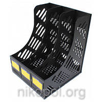 Лоток вертикальний на 3 відділення Economix E31903-01, чорний