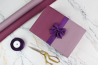 Упаковочная бумага подарочная крафт фиолетовая+сиреневая, рулон 8 м*70 см, плотность 70 г/м²