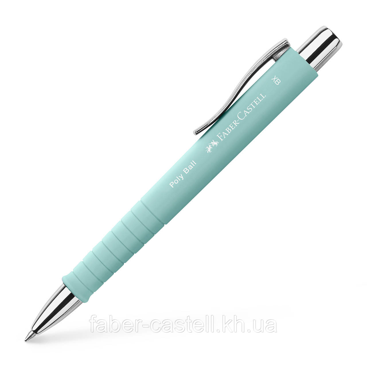 Ручка кулькова Faber-Castell POLY BALL Caribic Blue ХВ автомат., каучуковий корпус, синя 1,0 мм, 241105