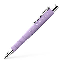 Ручка кулькова Faber-Castell POLY BALL Sweet Lilac ХВ автомат., каучуковий корпус, синя 1,0 мм, 241104