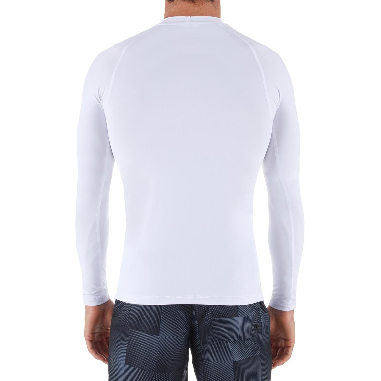 Чоловіча футболка 100 для серфінгу, з довгим рукавом та з УФ-захистом - Біла - 3XL - фото 2 - id-p1798216361