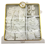 Подарунковий набір костюм 0 до 4 місяців Туреччина для новонароджених набір на виписку білий (НПК49), фото 6