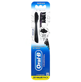 Зубна щітка Oral-B Charcoal Toothbrush Medium 3+ Years 2 шт