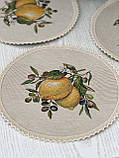 Серветка сервірувальна, кругла гобеленова (Ø20 см.), фото 3