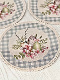 Серветка Великодня сервірувальна, кругла гобеленова (Ø20 см.), фото 3
