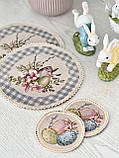 Серветка сервірувальна кругла гобеленова Великодня (Ø10 см.), фото 4