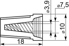 Зажим ізолюючий Ковпачок Синій P72, 100 шт, АСКО-УКРЕМ для з'єднання проводів, фото 3