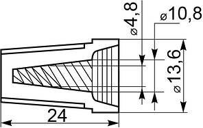 Зажим з'єднувальний ізолюючий Капелюшок Жовтий P74 (100 шт), АСКО-УКРЕМ для проводів, фото 3