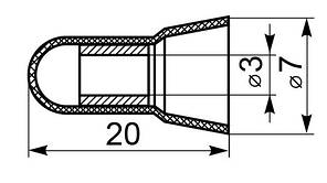 З'єднувальний ізоляційний затискач Капелюшок Білий S-4 (100шт.) АСКО-УКРЕМ для проводів 2мм, фото 3
