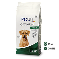 Корм сухий PetQM Dogs Optimum Junior для цуценят з птахом, 15 кг