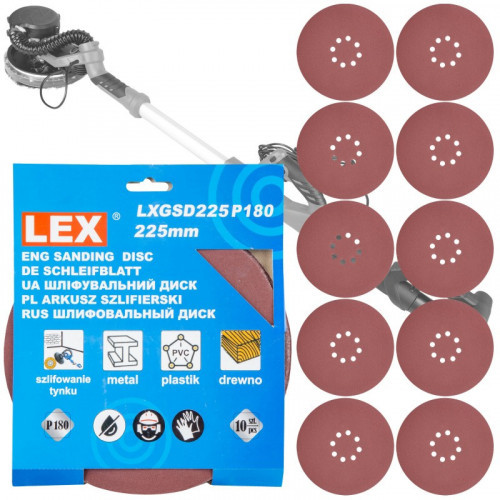 Шкірки до шліфмашини LEX LXGSD225 P180, фото 1