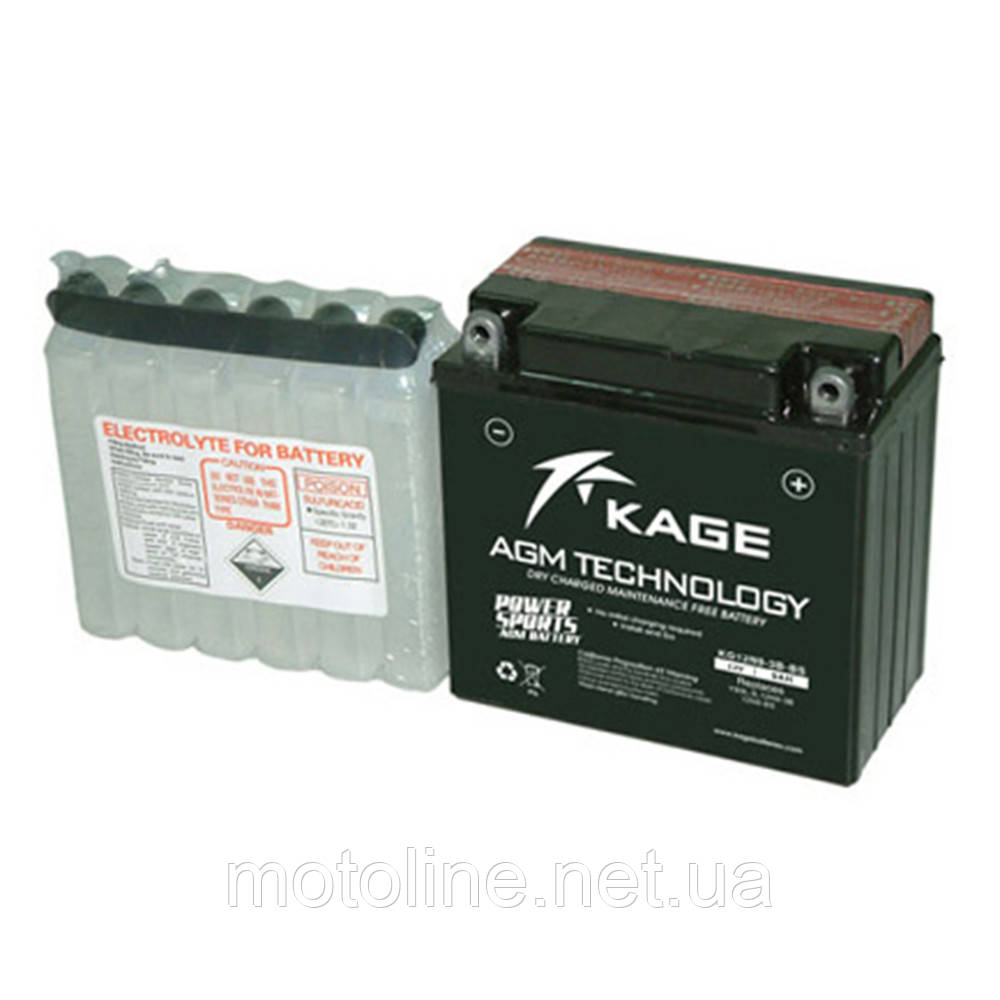 Аккумулятор AGM Motobatt KAGE KG12N9-3B-BS - фото 1 - id-p1798247993