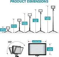 NeewerZC-10S 2-Pack Dimmable 5600K USB LED подсветка для фото видео