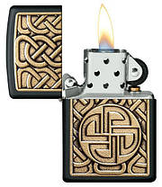 Оригінальна запальничка Zippo 49538 Norse Emblem з давнім кельтським символом Вузол «Північний щит» на подарунок, фото 3