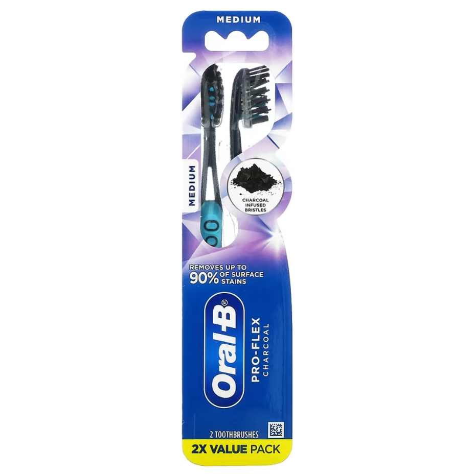Зубна щітка Oral-B Pro-Flex Charcoal Toothbrush Medium 2 шт