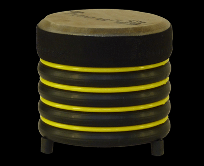 Барабан жовтий з натуральних матеріалів 17х17 см., фото 1