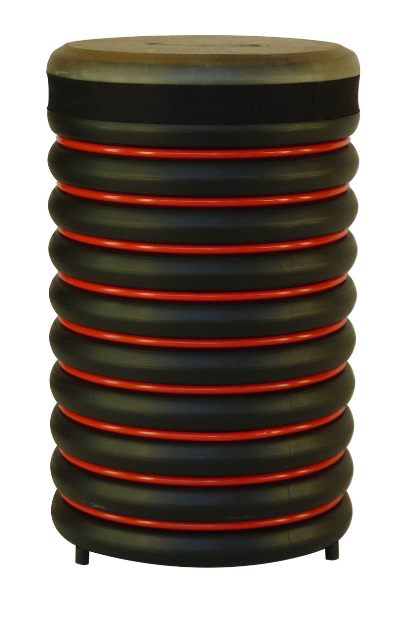 Барабан червоного кольору з натуральних матеріалів 56 х 34 см., фото 1