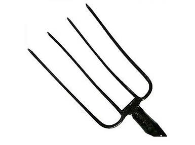 Вила сіно/солома сталеві 4 зуба L=330мм, чорні ТМ АРМА FG