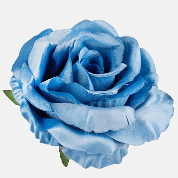 Троянда велика блакитна (КОД: Autumn Blue W708-15) В - 8 см Д-14 см | виробництво Польща |6 шт. в упаковці