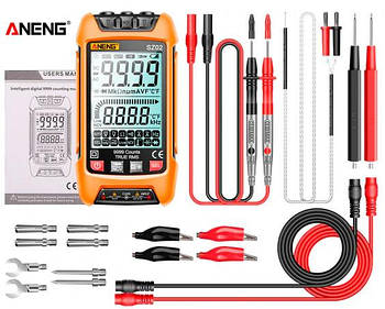 ANENG, SZ02 (з додатковими щупами), мультиметр TrueRMS, відліків: 9999, напруга: 1000В, струм: 10А, опір: