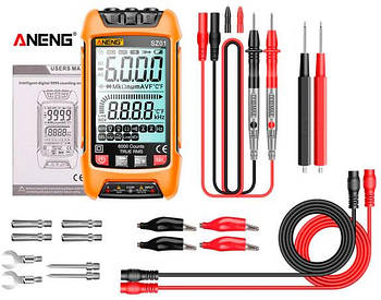 ANENG, SZ01 (з додатковими щупами), мультиметр TrueRMS, відліків: 6000, напруга: 600В, струм: 10А, опір: