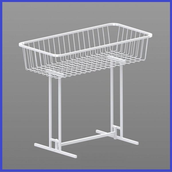 Кошик для розпродажу на ніжках, Білий, 100 Х 75 Х 55 СМ. Метал, Сітка, Розбірна, фото 1