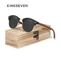 Фирменные солнцезащитные очки Броулайн с поляризованными линзами N5516 Bamboo KINGSEVEN DESIGN
