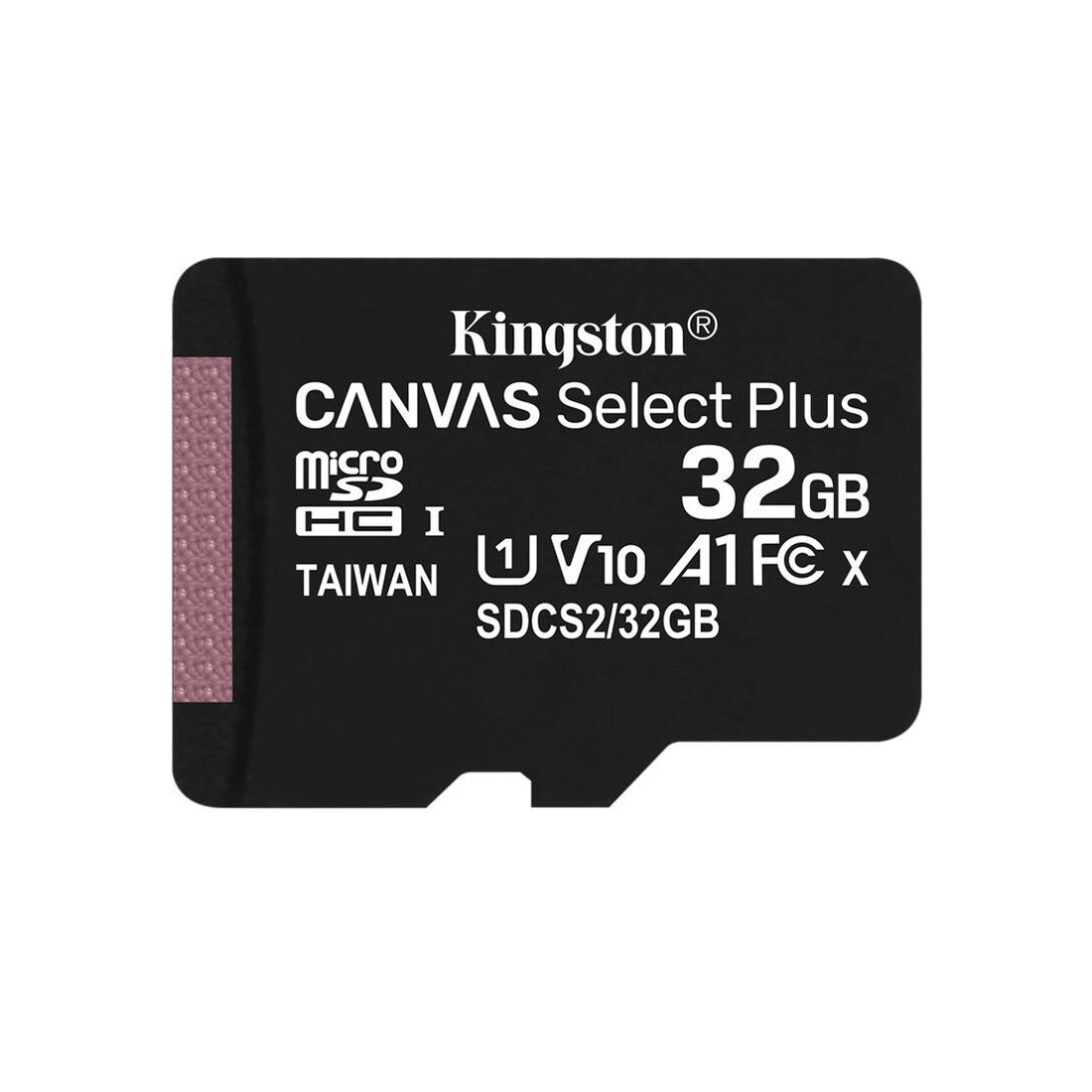 Карта пам'яті Kingston Canvas Select Plus 32GB microSD Class 10 А1 UHS-1 + SD адаптер (SDCS2 / 32GB)