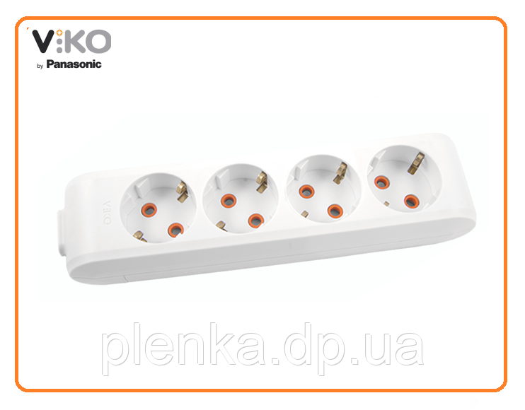 Колодка для подовжувача VIKO by Panasonic Multi-Let 4 гнізда із заземленням