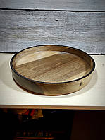 Дерев'яний посуд з Горіха. Дерев'яний піднос, таця для подачі страв Діаметр 31см