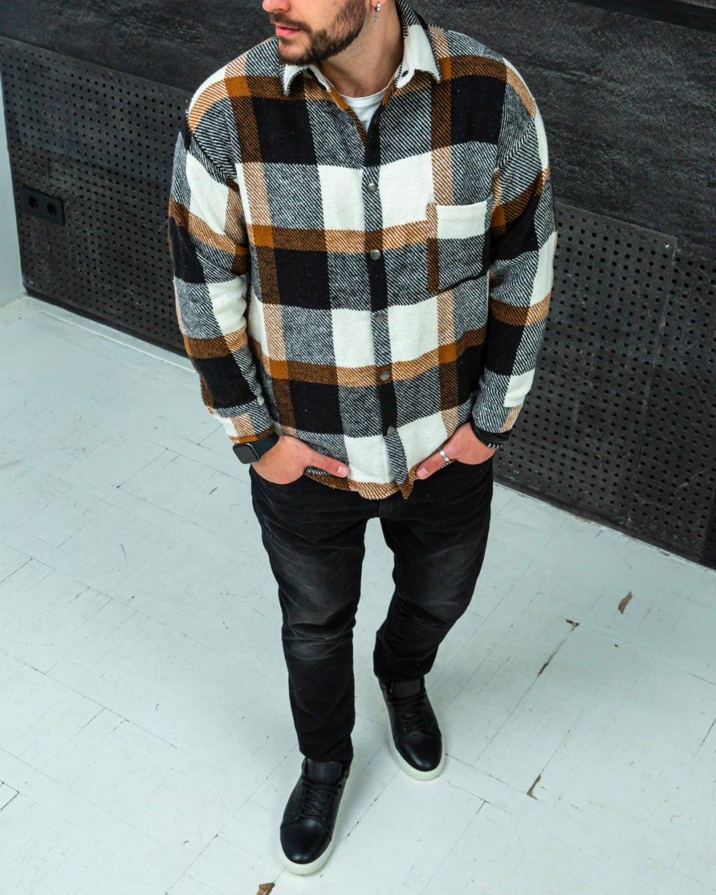 Сорочка байкова чоловіча Baza  | Сорочка чоловіча весняна, осіння ЛЮКС якості, фото 1