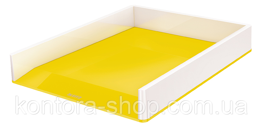 Лоток горизонтальний Leitz WOW Duo Colour, жовтий