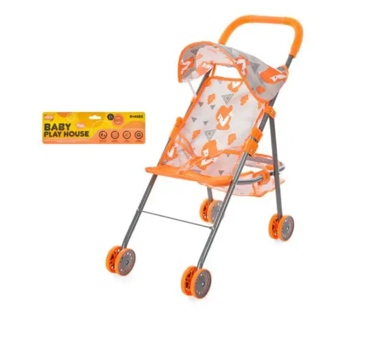 Коляска для ляльки Metr+, прогулянкова, залізна, CS7912