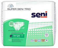 Підгузки для дорослих Super Seni Trio  Large 100-150 см 10 шт 8 крап.