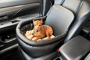 Автокрісло для собак Luxury Black S - 40x40x20x45 см