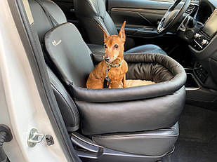 Автокрісло для собак Luxury Black M - 45x45x24x52 см