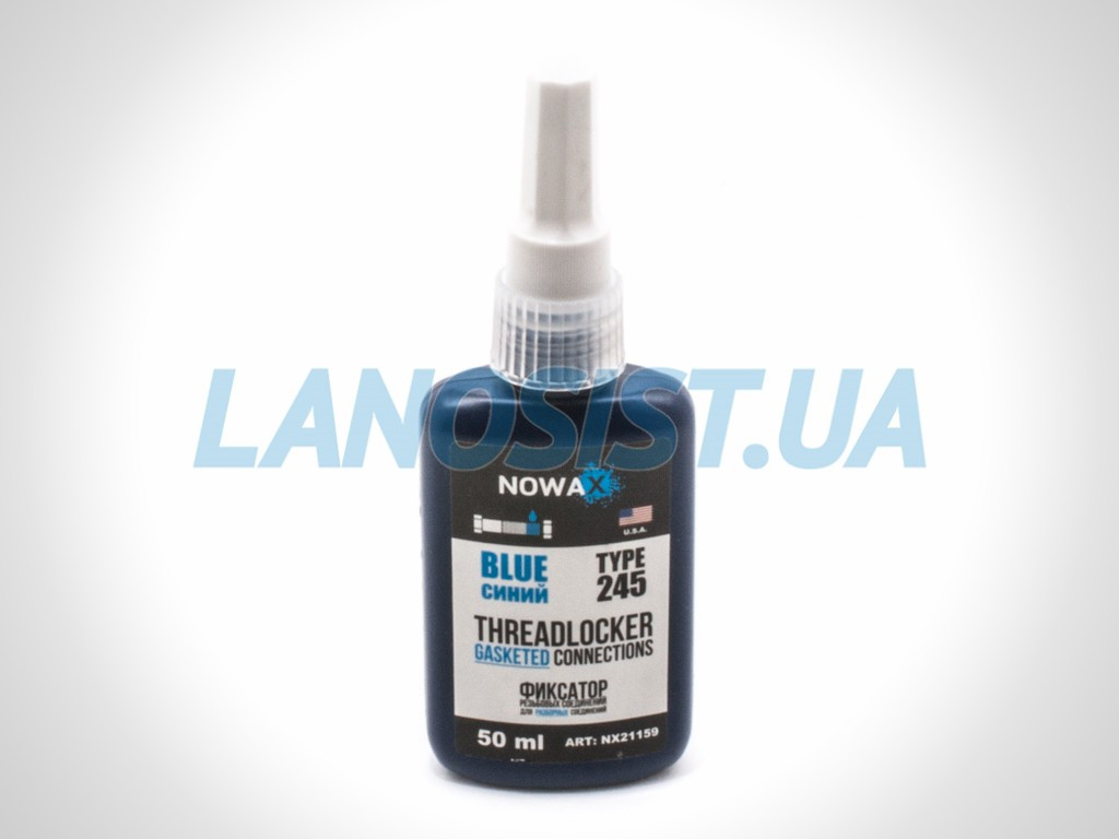 Фіксатор різьби THREADLOCKER BLUE NOWAX 50мл NX21159