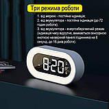 Настільний електронний годинник Mids з нічником та акумулятором., фото 6