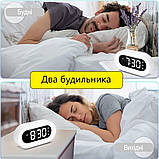 Настільний електронний годинник Mids з нічником та акумулятором., фото 4