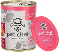 Паштет мясной для взрослых собак Pet Chef с говядиной, 360 г