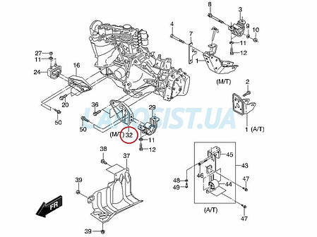 Кронштейн двигуна Ланос Нексія OEM (лівий) 96181254, фото 3