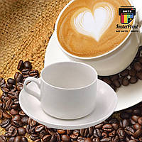 Чашка для кави з блюдцем + друк фото, картинка, напис, лого. Друк на чашках
