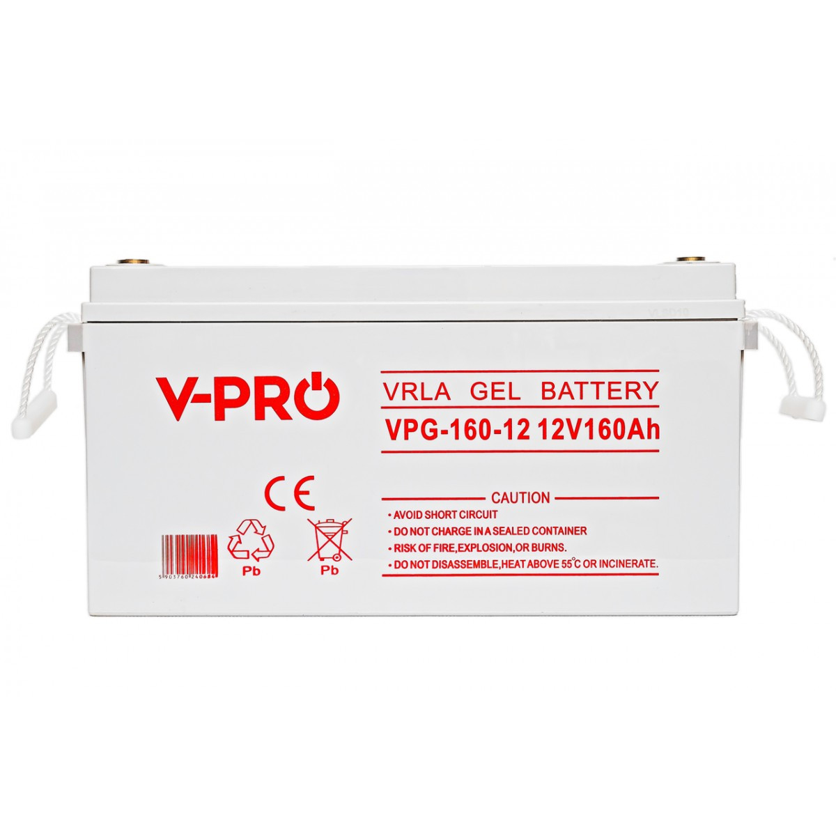 Гелевий акумулятор Volt Polska GEL 12 вольт 160 ампер VPRO PREMIUM VRLA для ДБЖ безперебійника