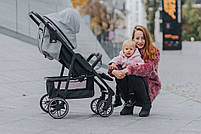 Прогулянковий дитячий візок демісезонний 4Baby MOODY XXII Grey дитячий компактний візок сіра, фото 5